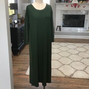 Carole Hochman Long Sleeve Green Lounge Dress